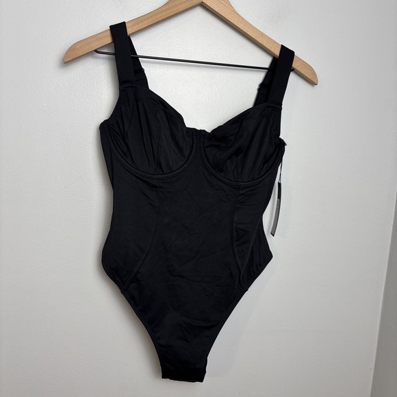 Ta3 Other - TA3 Hi Cut Lifty One-Piece Swimsuit Large Short B/C Cup Black Shapewear NEW